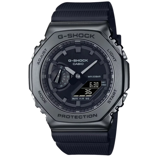 CASIO 卡西歐CASIO 卡西歐 G-SHOCK 農家橡樹 時尚酷炫八角雙顯腕錶(GM-2100BB-1A)