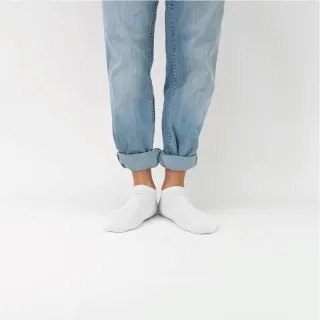 【WARX】經典素色船型襪-白(除臭襪/機能襪/足弓防護)