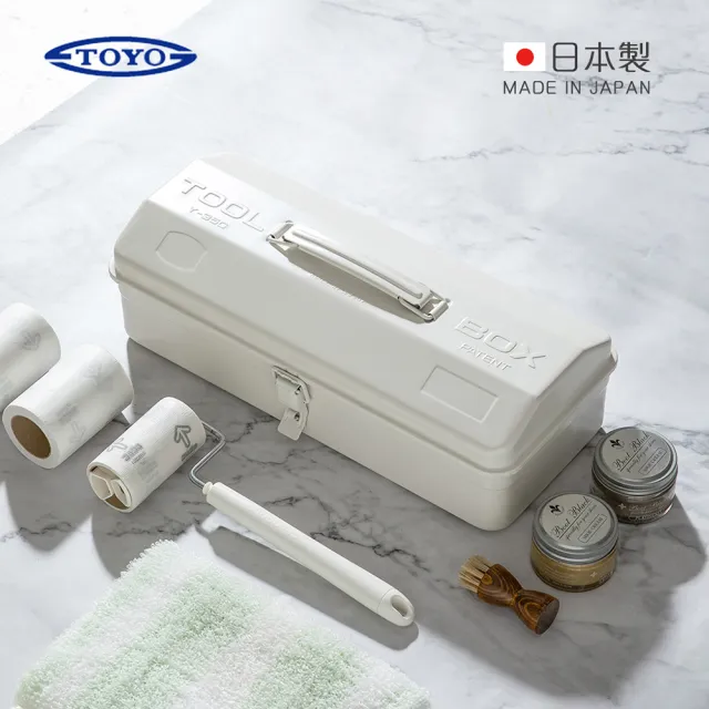 【日本TOYO】Y-350 日製山型提把式鋼製單層工具箱(36公分/收納箱/手提箱)