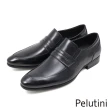 【Pelutini】經典素面鬆緊設計便士樂福鞋 黑色(317005-BL)