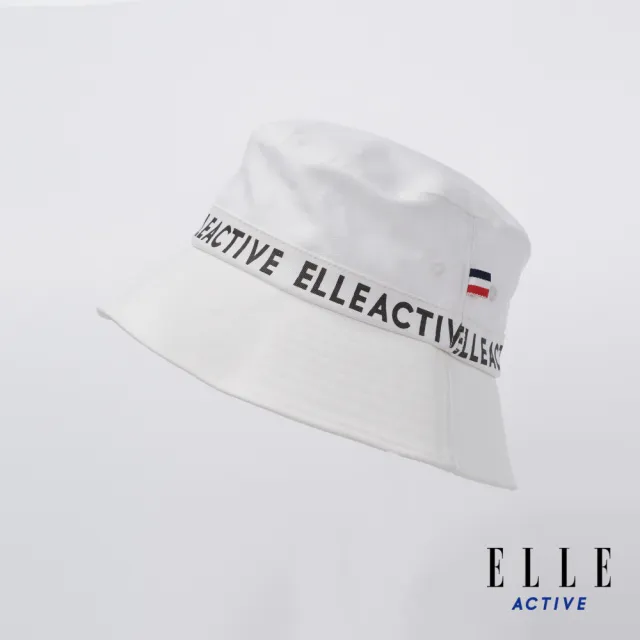 【ELLE ACTIVE】男女款 經典印花LOGO休閒漁夫帽-白色(EA24M2FH401#90)