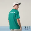【ELLE ACTIVE】男款 寬版剪接圓領短袖T恤-綠色(EA24M2M1601#45)