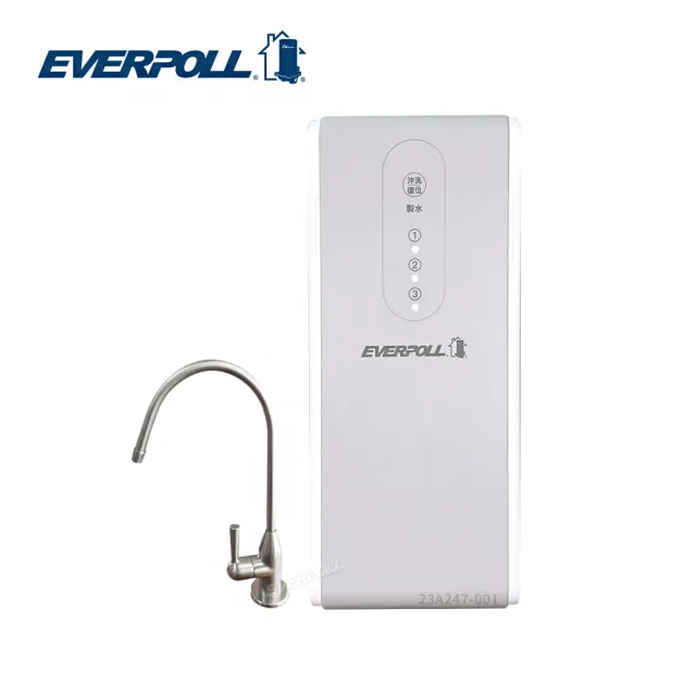 【EVERPOLL】直出RO淨水器+304不鏽鋼單冷龍頭(RO-600+H-118)