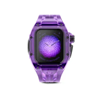 【Golden Concept】Apple Watch 45mm 保護殼 紫色半透明錶殼/紫色半透明錶帶(RSTR45-PU)