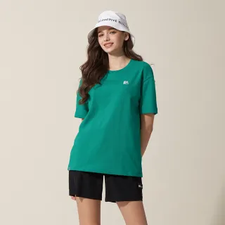 【ELLE ACTIVE】女款 寬鬆剪接圓領T恤-綠色(EA24M2W1601#45)