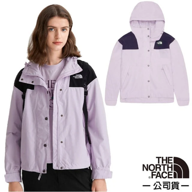 The North Face 女 3效能 防水透氣防風耐磨連帽外套_亞洲版型/夾克(7QSI-6S1 紫)