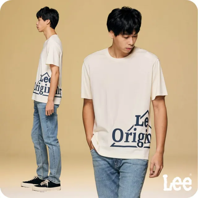 【Lee】男裝 短袖T恤 / 水柔棉 側邊三角LOGO 共2色 舒適版型(LB402015173 / LB402070179)