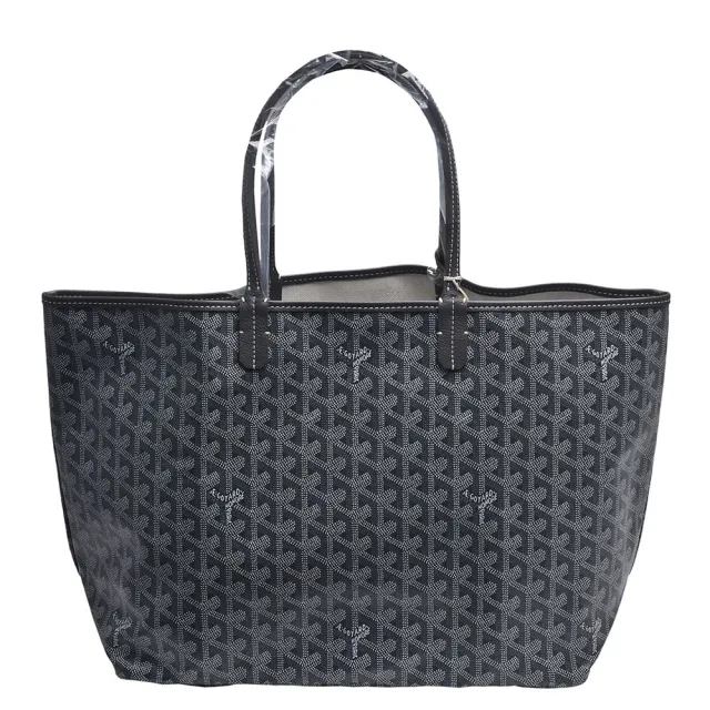 【GOYARD 高雅德】經典St. Louis PM防水帆布LOGO購物包(中-灰)『entrupy安心購』