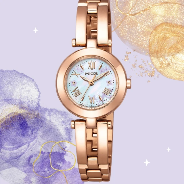 CITIZEN 星辰 WICCA 少女系列 台灣限定款 太陽能名媛女錶 24mm(KP5-263-11)