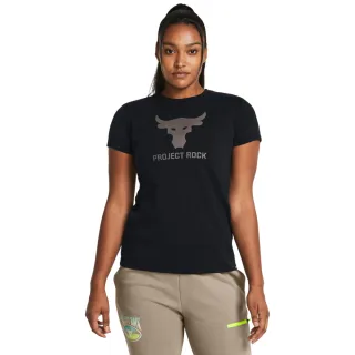 【UNDER ARMOUR】UA 女 巨石強森 Project Rock All Days 短袖T-Shirt_1382701-001(黑色)