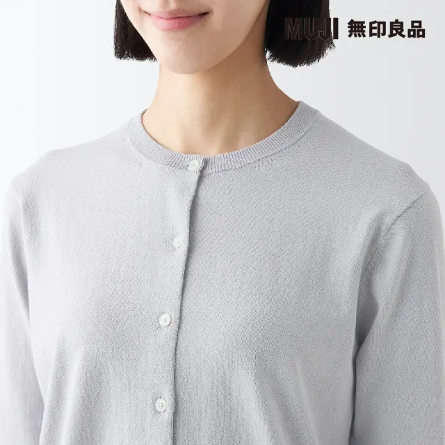 【MUJI 無印良品】女強撚圓領七分袖開襟衫(共6色)