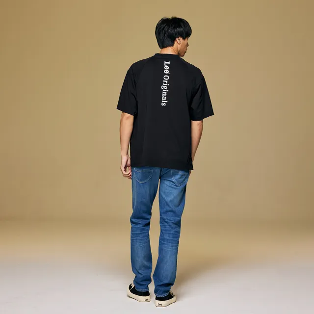 【Lee】男裝 短袖T恤 / 水柔棉 長框拼接LOGO 共2色 季節性版型(LB402016185 / LB402016K11)