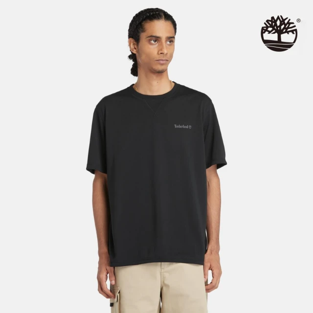 Timberland 男款黑色抗UV 短袖 T 恤(A5YZ