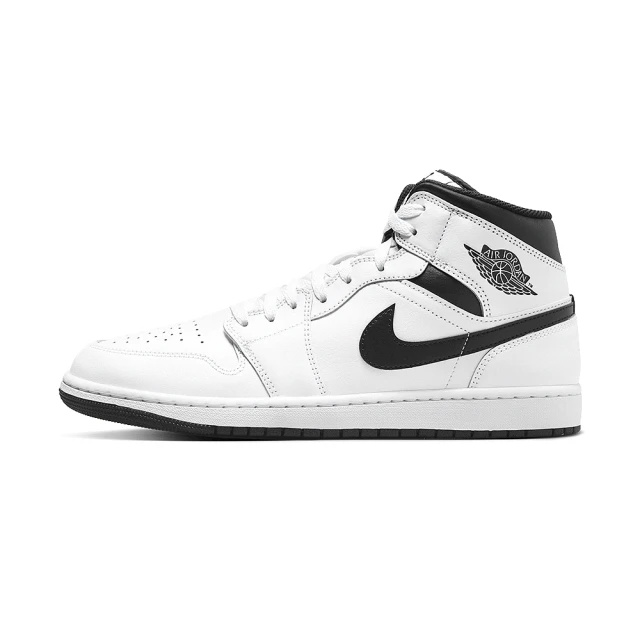 NIKE 耐吉NIKE 耐吉 Air Jordan 1 男鞋 白黑色 中筒 喬丹 AJ1 運動 休閒 休閒鞋 DQ8426-132