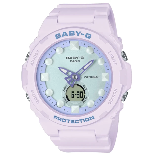 CASIO 卡西歐CASIO 卡西歐 BABY-G 未來風 夢幻色彩雙顯錶款 紫 BGA-320FH-4A_42.4mm