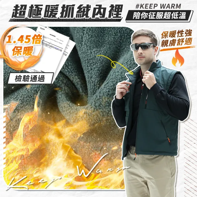 【JOJOGO 揪揪購】雙面穿衝鋒背心(防風防潑水 衝鋒背心 工作背心)