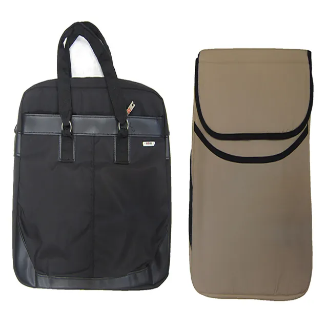 【eeBag】公事包 中容量 台灣製造 可A4資料夾 14吋電腦 高單數 進口防水尼龍布+皮革 手提 肩斜