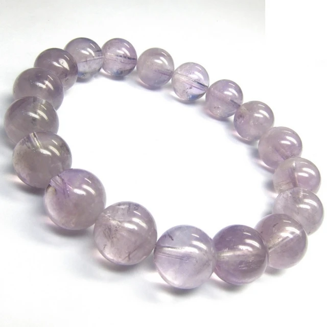 小樂珠寶 頂級紫兔毛水晶 手珠手鍊少有大粒徑款KK65(提升