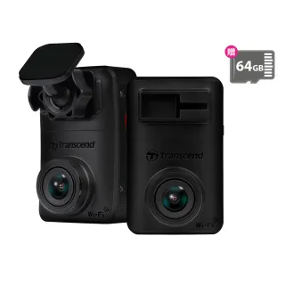 【Transcend 創見】DrivePro 10 精巧型高感光+WiFi 行車記錄器 行車紀錄器-附64GB記憶卡(TS-DP10A-64G)