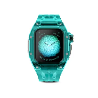 【Golden Concept】Apple Watch 45mm 保護殼 薄荷綠半透明錶殼/薄荷綠半透明錶帶(RSTR45-MT)