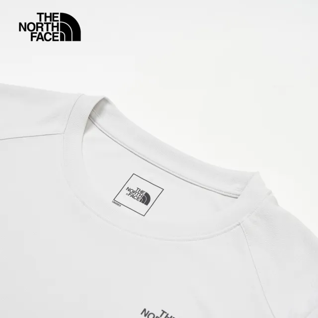 【The North Face 官方旗艦】北面男女款灰色吸濕排汗舒適短袖T恤｜8AUT9B8