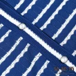 【MYVEGA 麥雪爾】假兩件式條紋排釦針織上衣-藍(2024春夏新品)