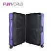 【FUNWORLD】【全新福利品】20吋鑽石紋經典鋁框輕量行李箱/旅行箱(魅力紫)