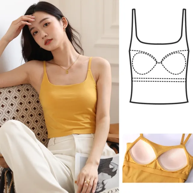 【Porabella】小可愛背心 U領 胸墊背心 運動上衣 瑜珈內衣 bra top 無鋼圈內衣 性感內衣 無痕內衣YOGA BRA