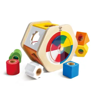 【Hape】木質多彩分類積木盒(生日禮物/益智玩具)