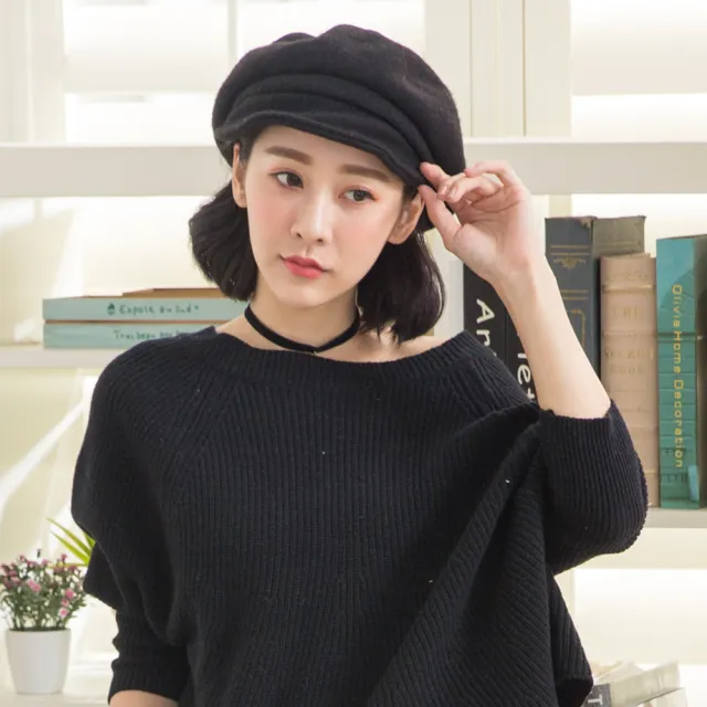 【Wonderland】經典素色羊毛貝蕾帽(4色)