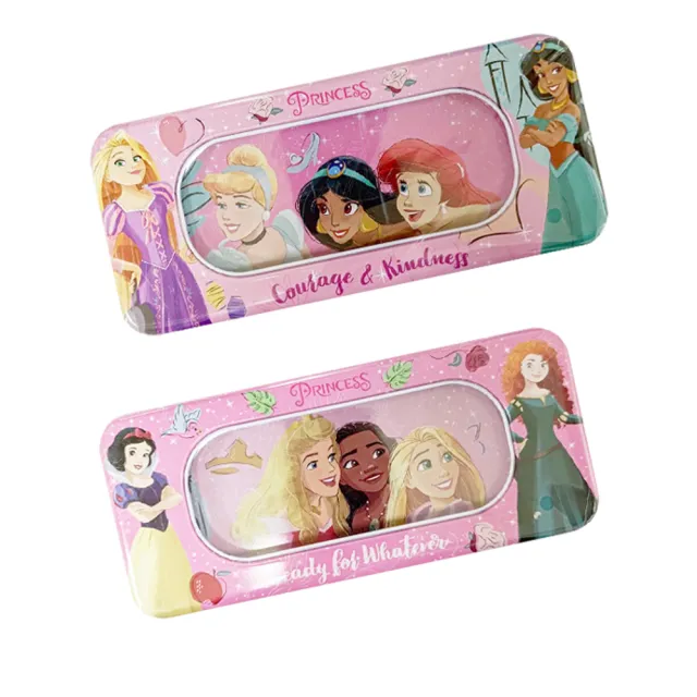 【收納王妃】Disney 迪士尼 公主系列 大開窗雙層鐵筆盒 雙層鐵盒 雙層 鉛筆盒 鐵盒(雙層收納 正版授權)