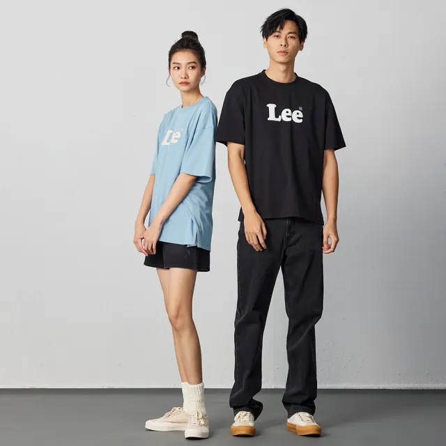 【Lee】男女同款 短袖T恤 / 水柔棉 胸前LOGO 共3色 男女共版(LB402055)