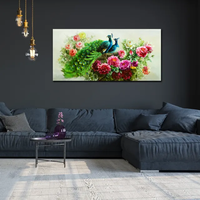 【御畫房】富貴吉祥 國家一級畫師手繪油畫60×120cm(VF-74)