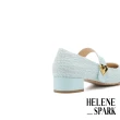 【HELENE_SPARK】氣質愛心寬帶瑪莉珍低跟鞋(藍)