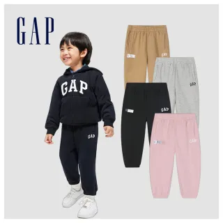 【GAP】男幼童裝 Logo束口鬆緊褲 碳素軟磨法式圈織系列-多色可選(890292)