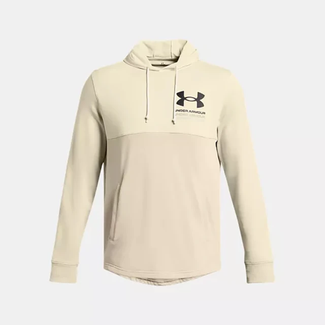 UNDER ARMOUR UA 男 Rival Terry 撞色連帽長袖套頭衫 若芽色(1383103-273)