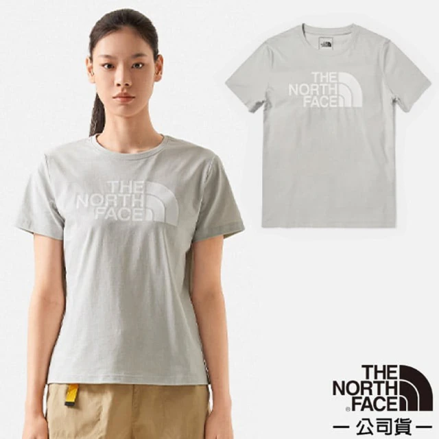 The North Face 女 FLASHDRY吸濕透氣短袖圓領T恤_亞洲版型/休閒衫.運動上衣(7WFD-9B8 錫灰 N)