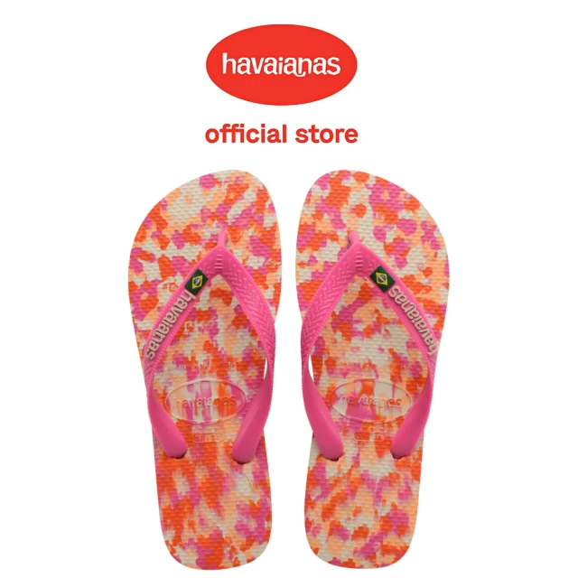 havaianas 哈瓦仕 拖鞋 男鞋 女鞋 夾腳拖 國旗 迷彩 水彩畫 Brasil Tech 桃紅 4147965-5784U(哈瓦士)