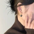 【SECRET BOX】韓國設計S925銀針閃耀美鑽鑲嵌愛心造型C圈耳環(S925銀針耳環 美鑽耳環 C圈耳環)
