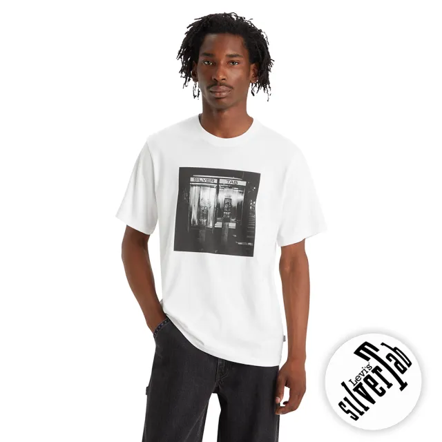 【LEVIS】SILVERTAB銀標系列 男款 寬鬆版短袖T恤 / POLAROID 灰 上衣 熱賣單品 16143-1397