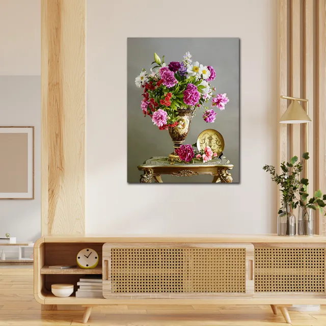 【御畫房】花開吉祥 國家一級畫師手繪油畫60×80cm(VF-155)