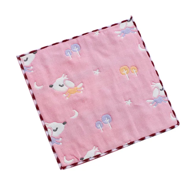 【JoyNa】高密度卡通六層紗小方巾口水巾(10入)