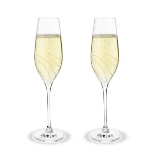 【北歐櫥窗】Holmegaard Cabernet Lines 舞動曲線 香檳杯(29cl、二入)
