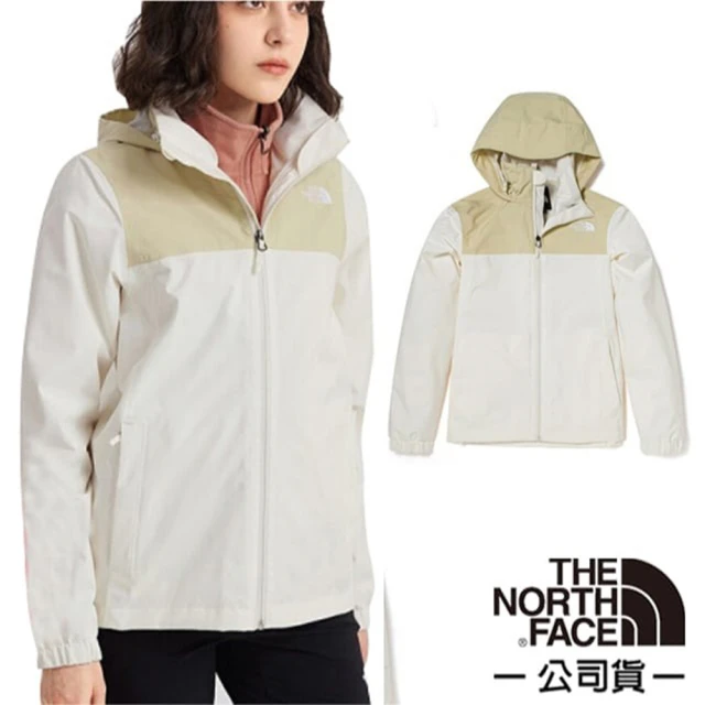 The North Face 女 3效能 防水透氣防風耐磨連帽外套_亞洲版型/夾克.風雨衣(5AZZ-486 白色 N)