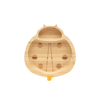 【eco rascals】竹製餐盤-可愛瓢蟲(橘)