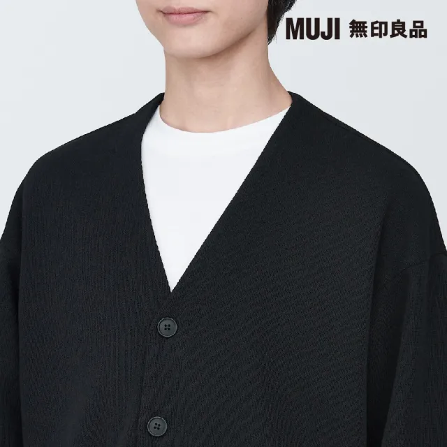 【MUJI 無印良品】男二重織Ｖ領開襟衫(共4色)