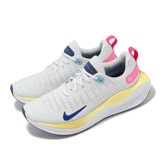 【NIKE 耐吉】慢跑鞋 ReactX Infinity Run 4 男鞋 灰 粉 支撐 透氣 緩震 路跑 運動鞋(DR2665-009)