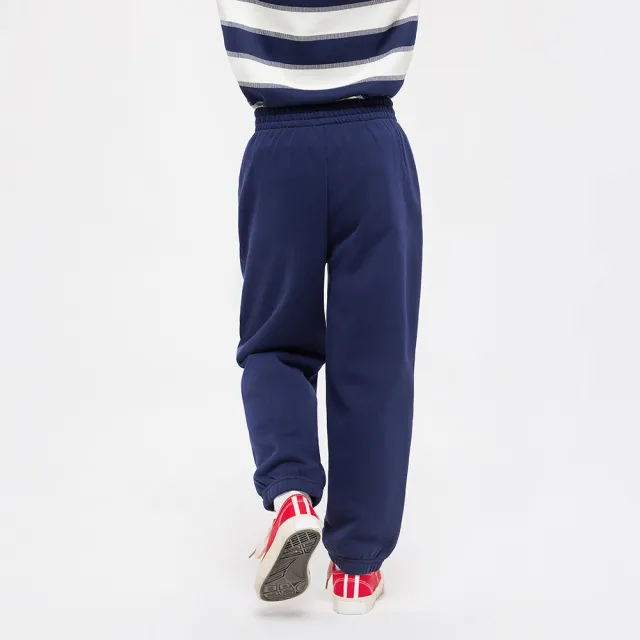 【GAP】男童裝 Logo束口鬆緊褲 碳素軟磨法式圈織系列-海軍藍(429343)