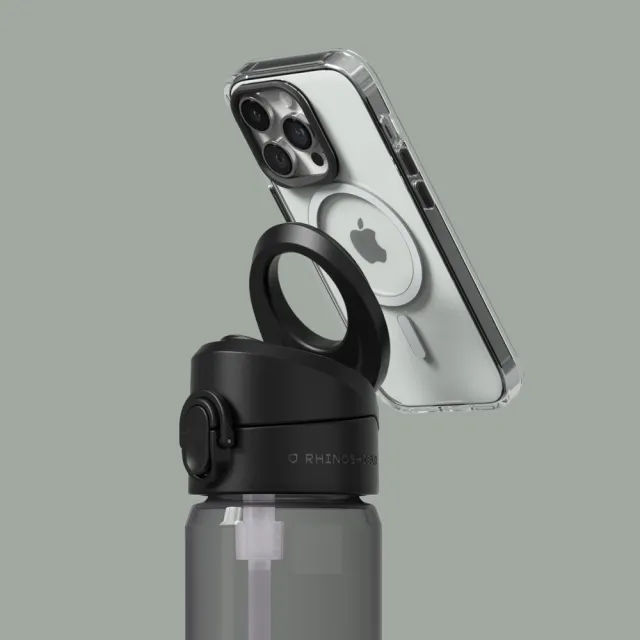 【RHINOSHIELD 犀牛盾】AquaStand磁吸水壺-Tritan輕量瓶800ml 附吸管 MagSafe兼容手機支架水壺(小勞撫系列)