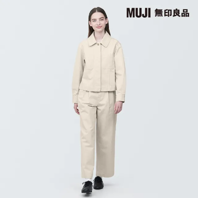 【MUJI 無印良品】女吉貝木棉混襯衫式外套(共2色)